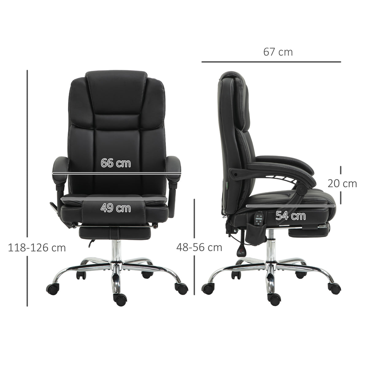 Six Point Vibrating Massage Office Chair