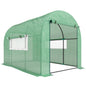 300 x 200cm Walk-In Polytunnel Greenhouse - Green