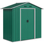 6.5ft x 3.5ft Metal Garden Storage Shed for Outdoor Tool Storage with Double Sliding Doors, Green