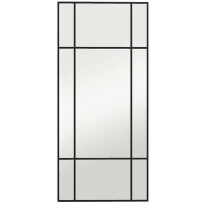 Decorative Grid Wall Mirror, with Back Hooks