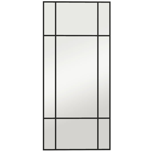 Decorative Grid Wall Mirror, with Back Hooks