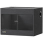 Reptile Terrarium, Reptile Vivarium with Glass Doors, Secure Lock, Top Ventilation for Snake, Gecko, 60x45x45cm, Black