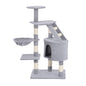 Cat Tree for Indoor Cats Kitten Scratching Post Scratch Scratcher Climb Activity Center Play House Pet Furniture 125cm (Grey)