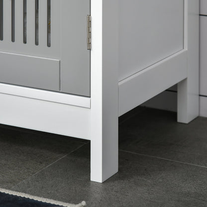 Modern Under Sink Cabinet with 2 Doors, Bathroom Vanity Unit, Pedestal Under Sink Design, Storage Cupboard with Adjustable Shelves