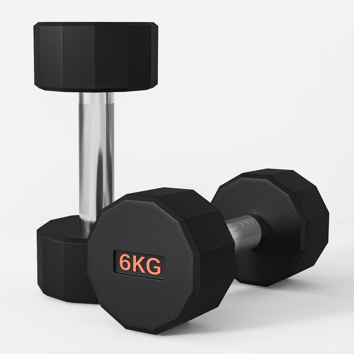 Dumbbells Weights Set with 12-Sided Shape and Non-Slip Grip for Men Women Home Gym Workout, 2 x 6kg