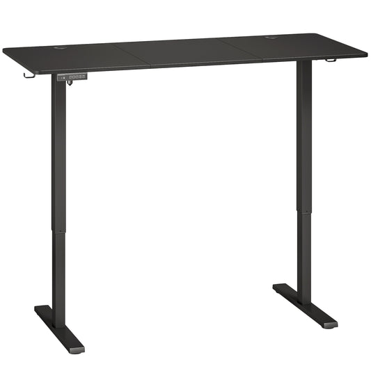 Standing Desk Memory Control Height Adjustable Desk 2 Cable Holes LED Display Sit Stand Desk Black