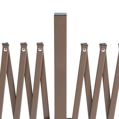 Expanding Trellis Fence Freestanding Movable Fence Foldable Garden Screen Panel Aluminium, 405cm x 103.5cm, Dark Brown