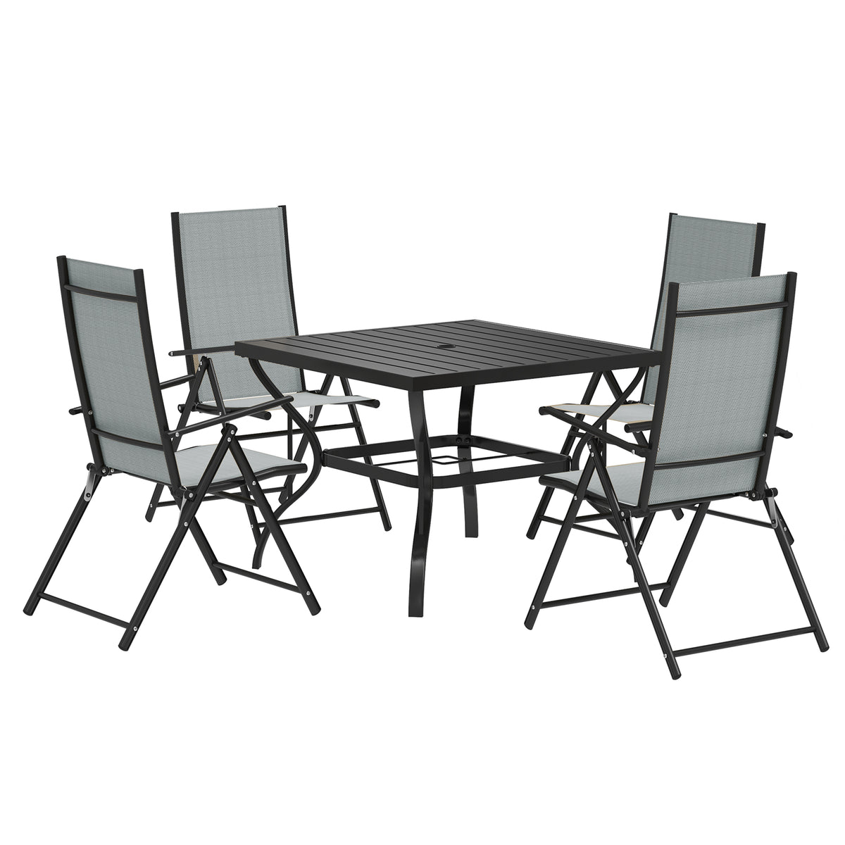 Five-Piece Steel Frame Patio Set