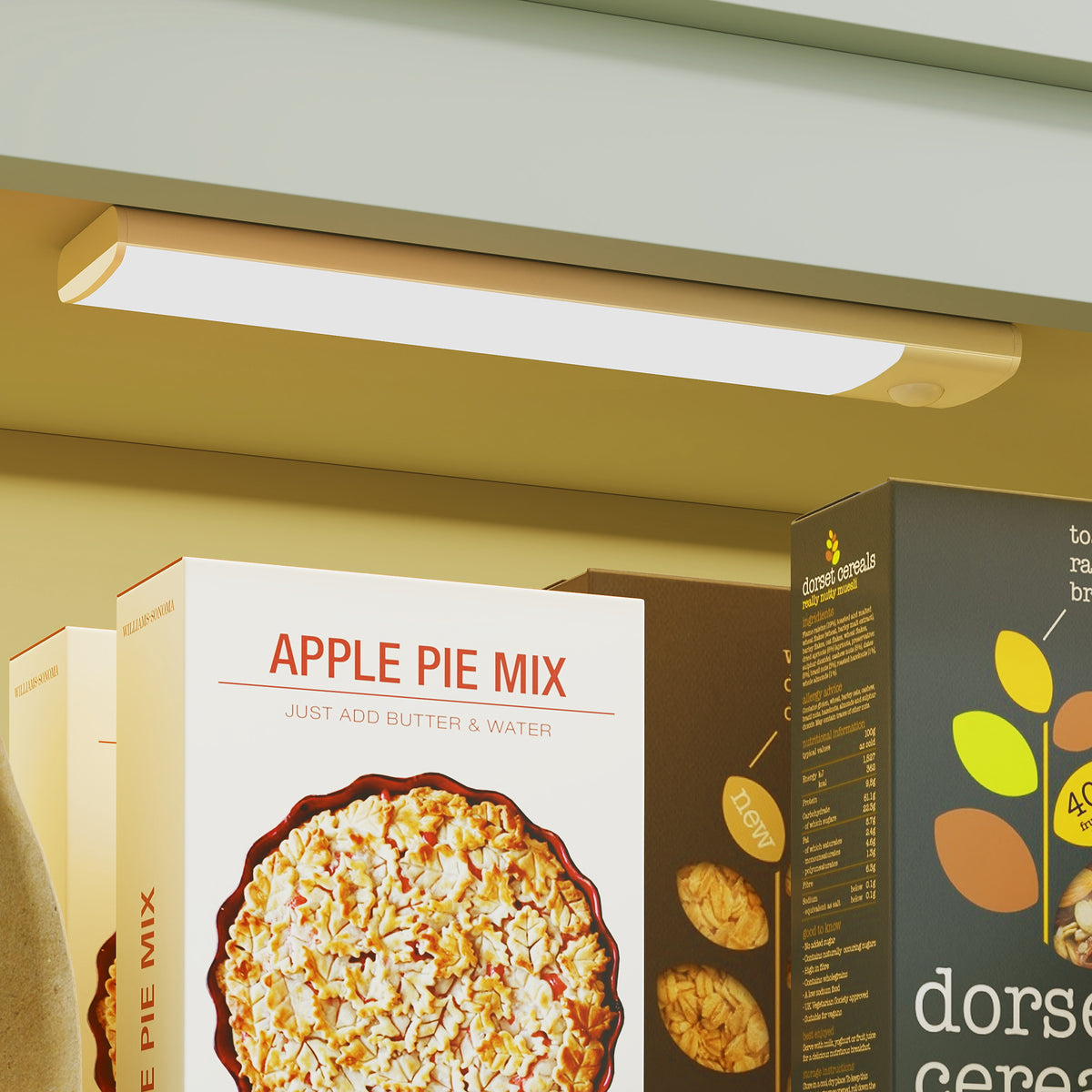 Tall Pantry Cupboard with Motion Sensor LED Light