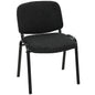 Meeting Chair, Stackable Ergonomic Office Chair with Padded Seat, Curved Backrest for Conference Room, Black