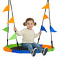 Kid Nest Swing Seat Saucer Tree Swing 40 Inch/100cm Adjustable Rope Outdoor Indoor for Kids Over 3 Years Old Multi-Colour
