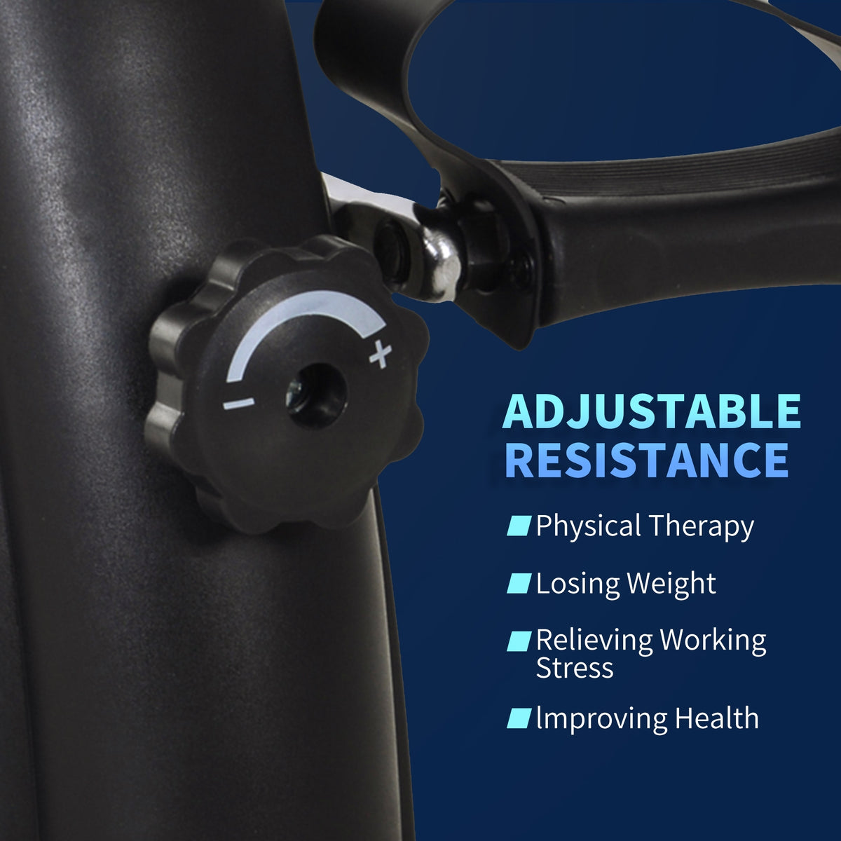 Mini Exercise Bike, Portable Pedal Exerciser, Under Desk Bike with LCD Display for Legs and Arms Training