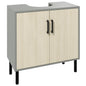 Under Sink Cabinet, Bathroom Vanity Unit, Storage Cupboard with Double Doors and Storage Shelves, 60x30x60cm, Natural