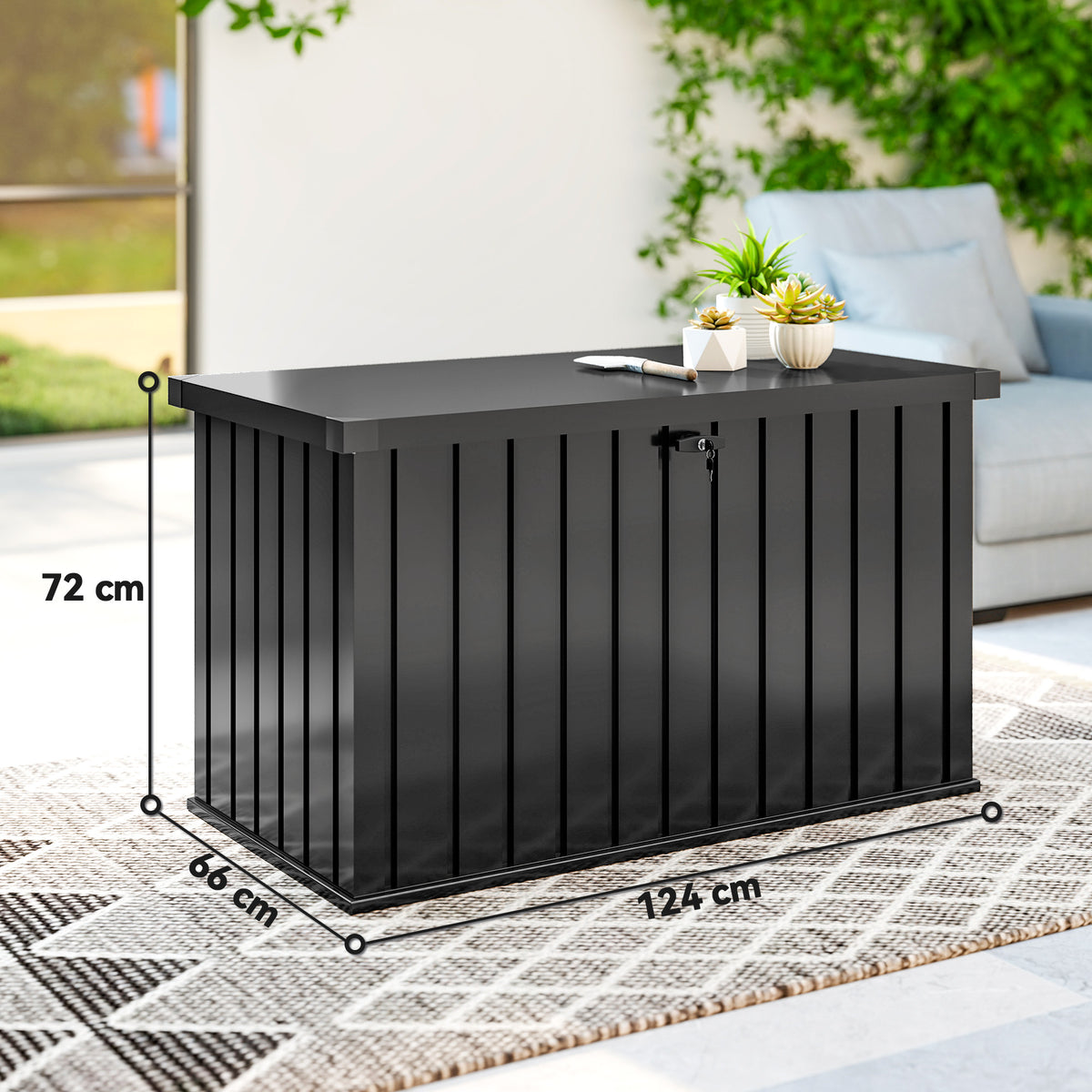 400L Galvanised Steel Garden Storage Box