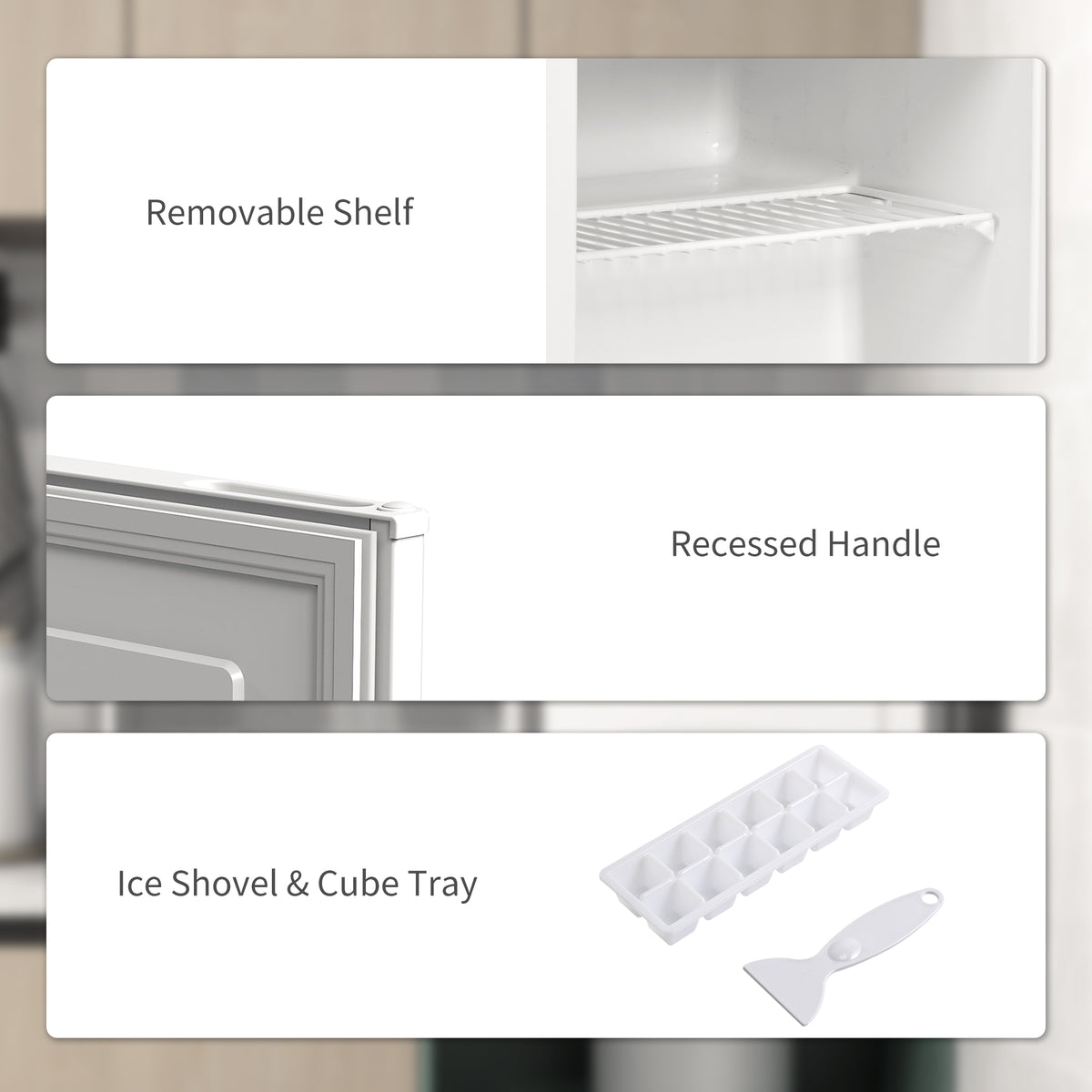 35L Mini Freezer, -24℃ to -14℃ Temperature - White