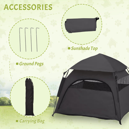 Foldable Dog Cat Tent with Water-Resistant Oxford, Carry Bag for Extra Large Dog