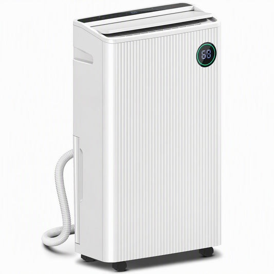 5500mL Portable Dehumidifier with Air Purifier, UVC, Ioniser, 24H Timer, 5 Modes, 16L/Day, for Home Laundry, White