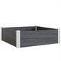 Vinyl Raised Garden Bed Kit, 3 x 3 x 1ft Modular Elevated Garden Box with Slotting Legs and Open Bottom, Dark Grey