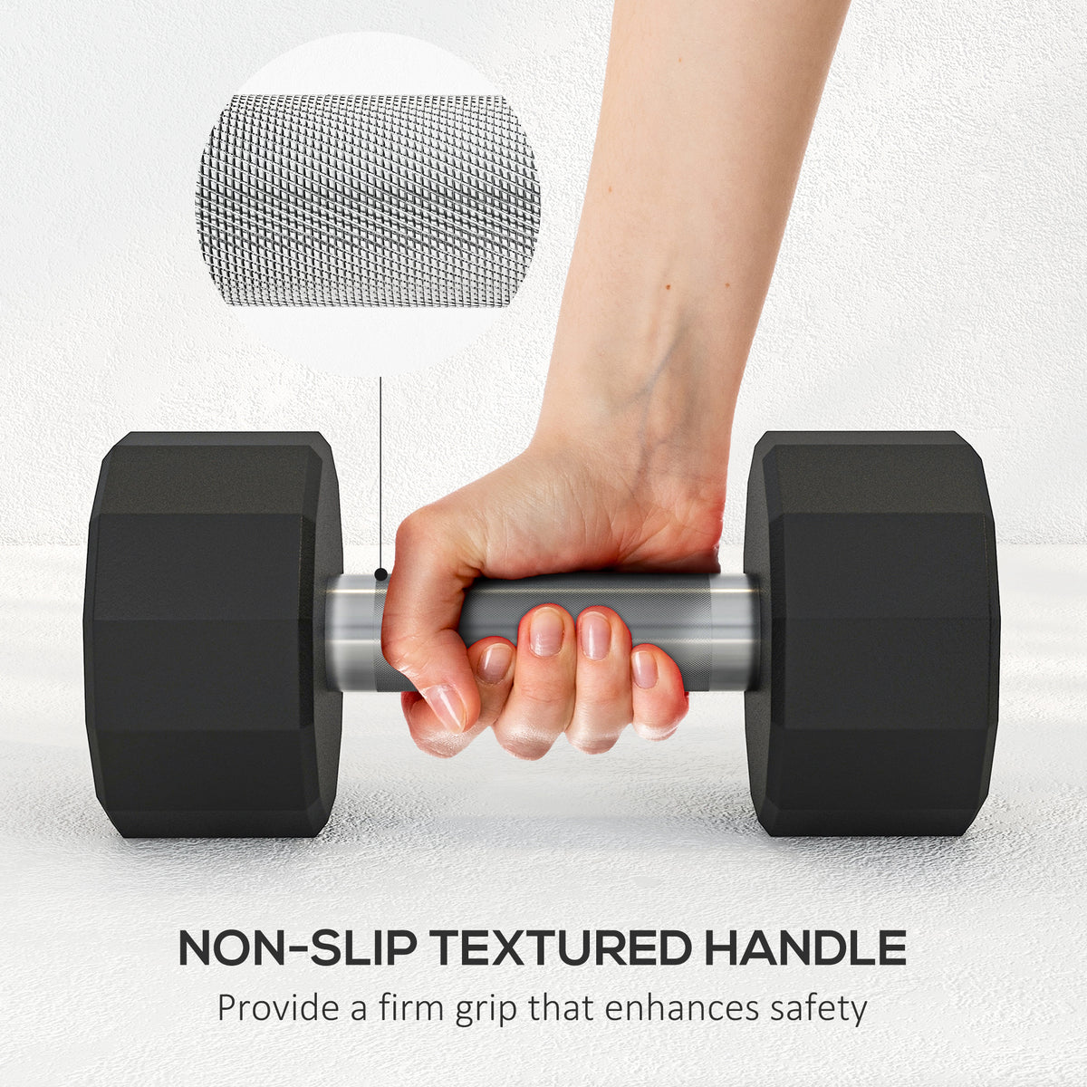 Dumbbells Weights Set with 12-Sided Shape and Non-Slip Grip for Men Women Home Gym Workout, 2 x 6kg