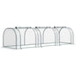 Mini Greenhouse, Small Polytunnel Green House with Zipped Doors, Steel Frame for Garden Patio, 300 x 100 x 80cm, Clear
