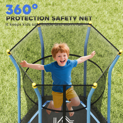 Kids Trampoline Mini Bouncer with Enclosure Safety Net For Ages 3-10 Years