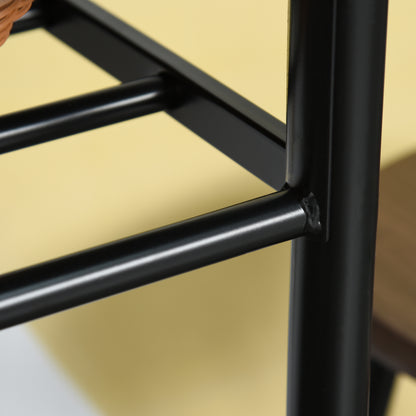 Bar Table Set, Bar Table and Stools Set, Footrest and Storage Shelf, for Kitchen, Dining Room, Pub, Cafe