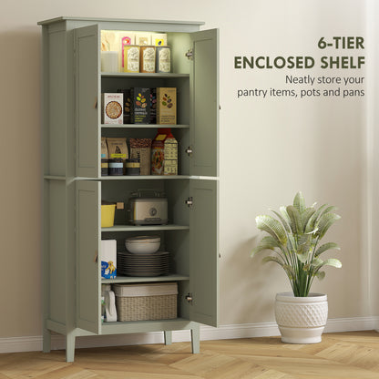 Tall Pantry Cupboard with Motion Sensor LED Light