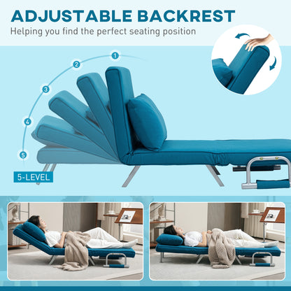 4-in-1 Faux Suede Chair Bed