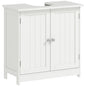 Under Sink Bathroom Storage Cabinet 2 Layers Vanity Unit Wooden - White