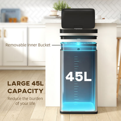 45L Stainless Steel Sensor Bin