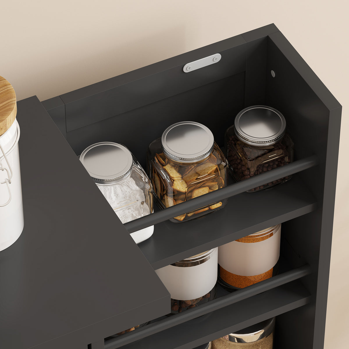 Kitchen Cupboard, Freestanding Multi-Storage Kitchen Pantry Cabinet with Adjustable Shelves