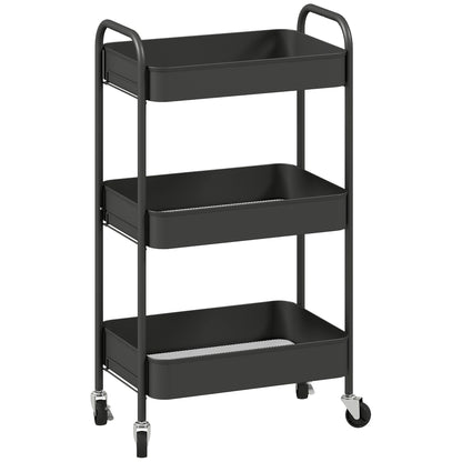 Three-Tier Steel Storage Trolley
