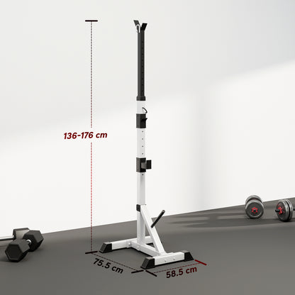 Weights Bar Barbell Rack Squat Stand Adjustable Portable Weight Lifting Max Load 200kg, Suitable For Home Gym Training Work Out