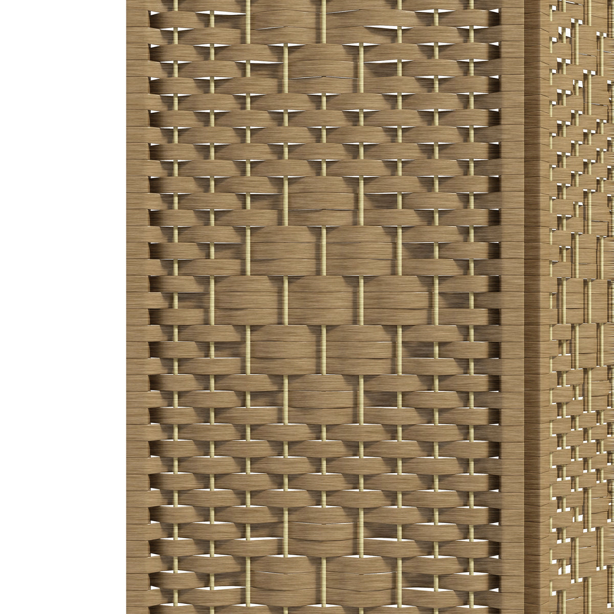 4 Panel Folding Room Divider, Privacy Screen, Paravent Partition Separator for Living Room, Bedroom, Natural