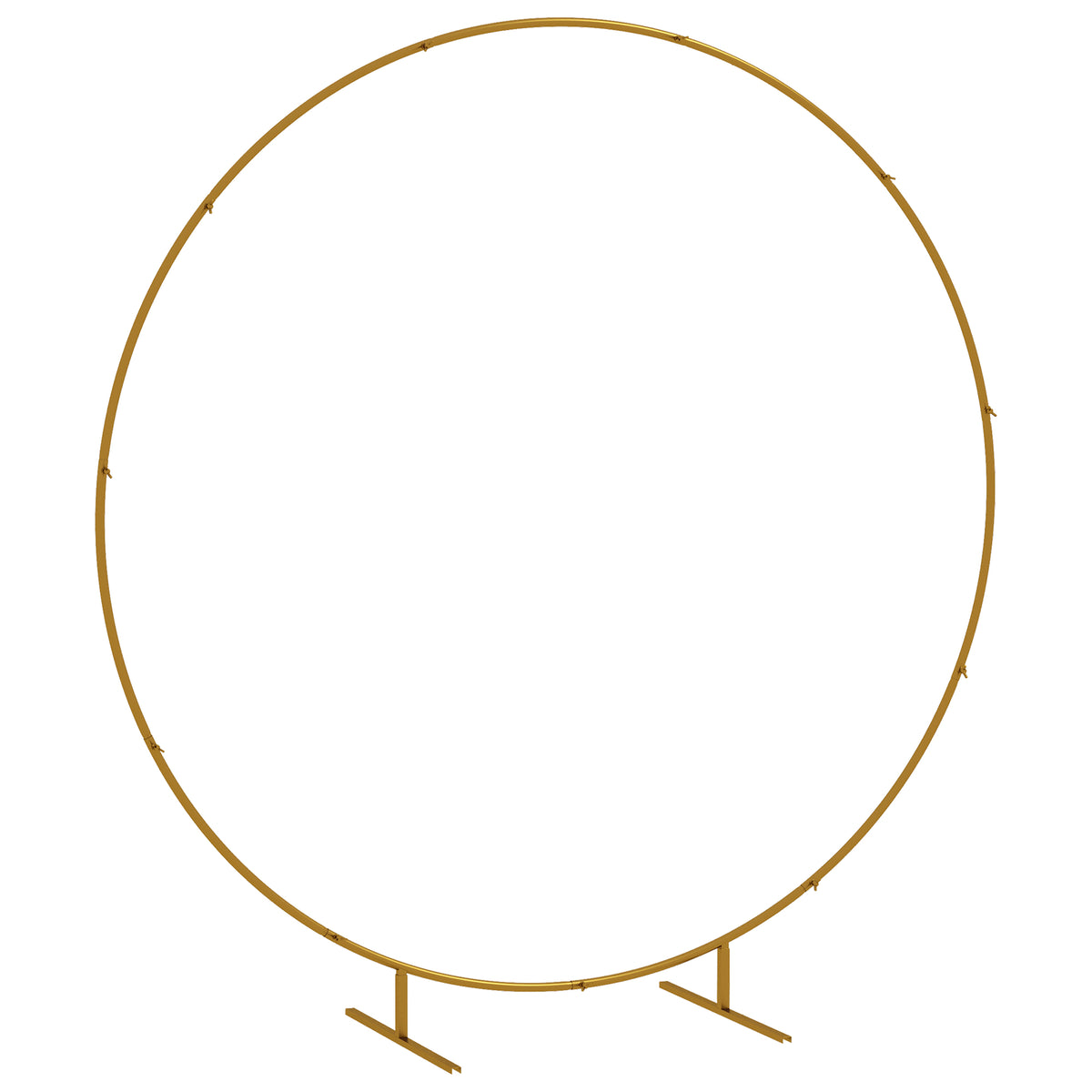 222cm Gold Tone Backdrop Stand, Round Metal Wedding Arch for Birthday Party, Bridal Shower, Graduation, Ceremony