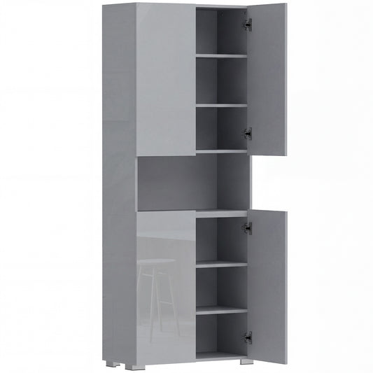 180 cm Tall Kitchen Cupboard, Pantry Storage Cabinet with Soft Close Doors and Adjustable Shelves