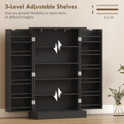 Kitchen Cupboard, Freestanding Multi-Storage Kitchen Pantry Cabinet with Adjustable Shelves