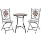 Three-Piece Mosaic Bistro Table Set - Multicoloured