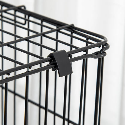 Four-Tier Small Animal Cage, for Bunnies, Ferrets, Chinchillas w/ Wheels, Tray - Black