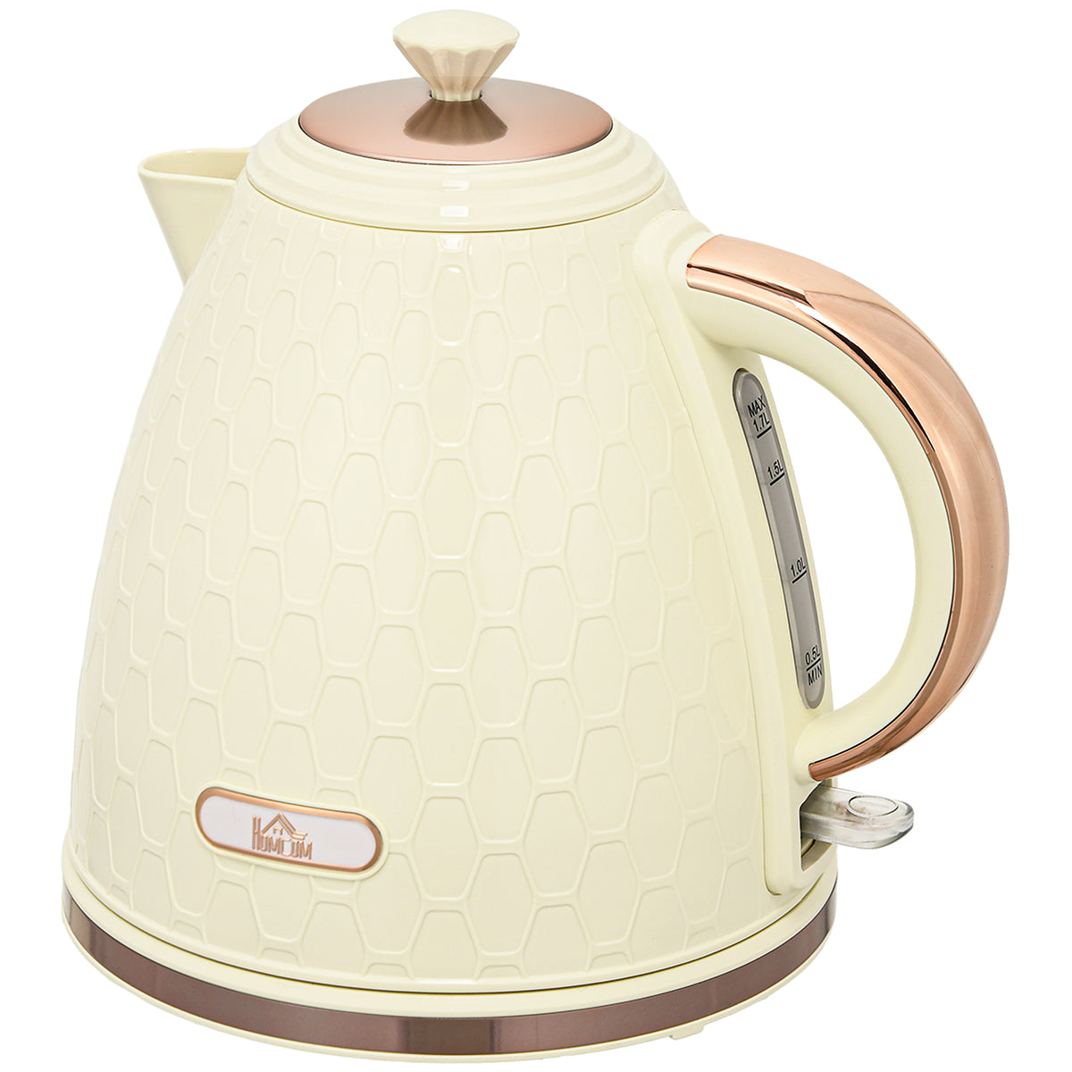 Electric Kettle, 1.7L, Fast Boil, 3000W Cordless Water Kettle with Removable Washable Anti-scale Filter