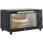 Mini Oven, 9L Countertop Electric Grill, Toaster Oven with Adjustable Temperature, Timer, Dishwasher Safe Baking Tray and Wire Rack, 750W, Black
