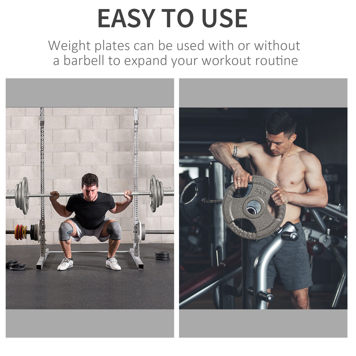 Set of 4 Cast Iron Weight Plate for 2 inch/5cm hole Dumbbell Handle Bar 15kg Dumbbell Plates Barbell Weight 2 x 5kg, 2 x 2.5kg