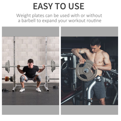 Set of 4 Cast Iron Weight Plate for 2 inch/5cm hole Dumbbell Handle Bar 15kg Dumbbell Plates Barbell Weight 2 x 5kg, 2 x 2.5kg