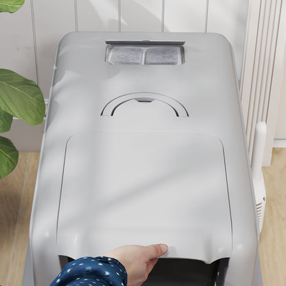Stainless Steel Cat Litter Box with Removable Lid, Scoop, Filter Bags, for Larger Cats