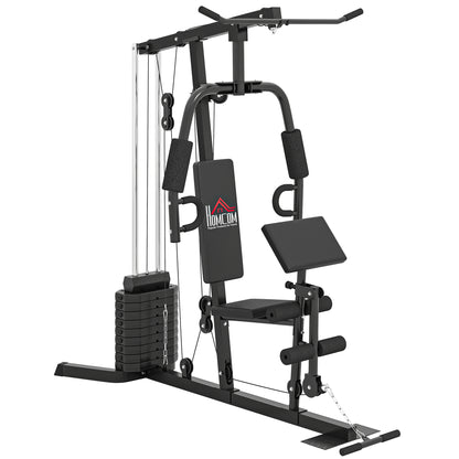 Multi-Exercise Gym Station, with 45kg Weight Stack, for Full Body Workout
