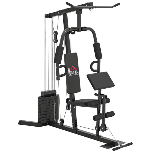 Multi-Exercise Gym Station, with 45kg Weight Stack, for Full Body Workout