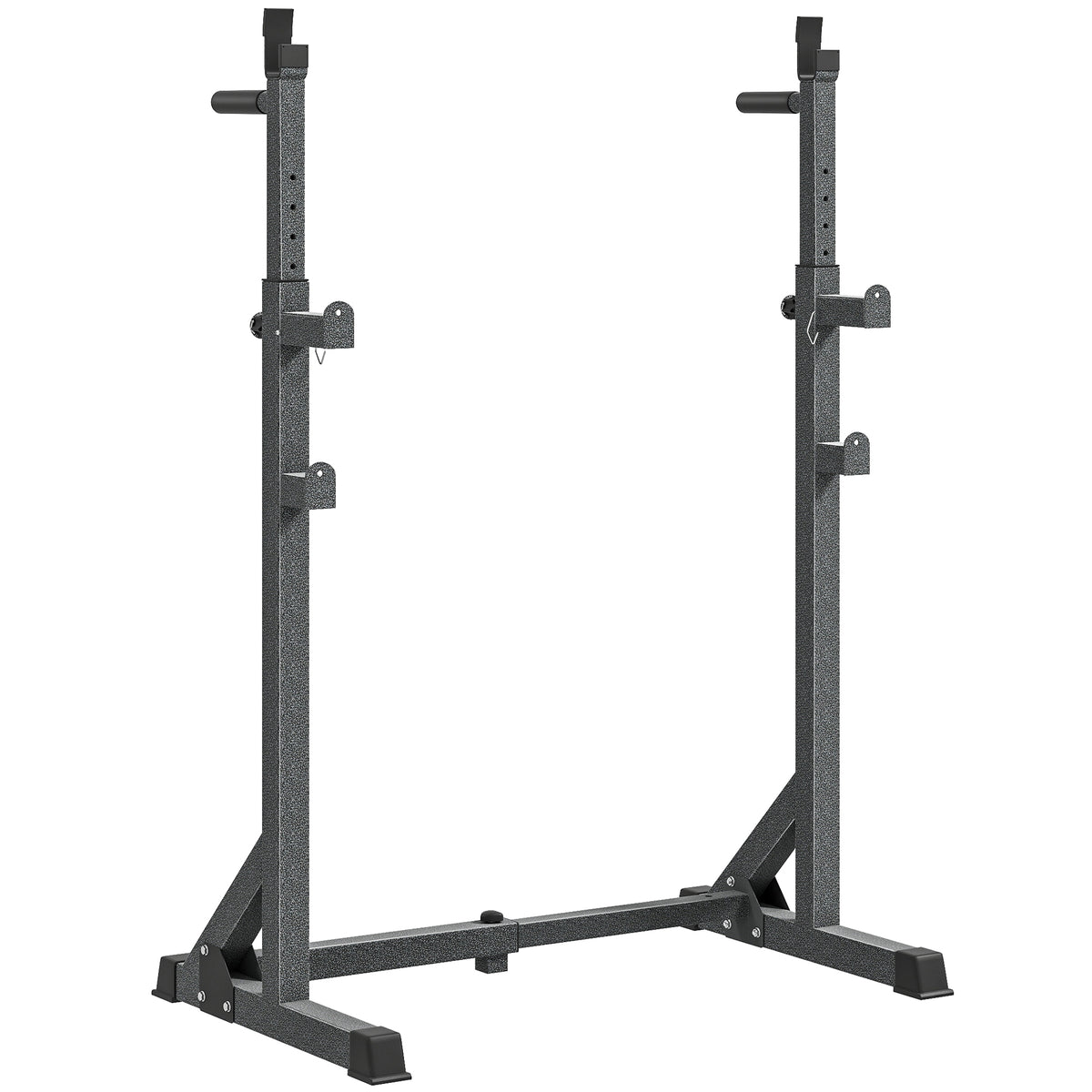 Heavy Duty Barbell Squat Rack, Adjustable and Multifunctional Weight Power Stand, for Home, Gym - Black