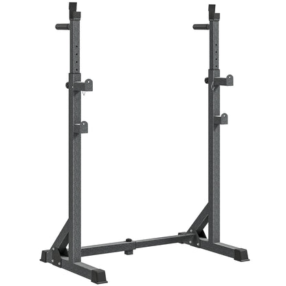 Heavy Duty Barbell Squat Rack, Adjustable and Multifunctional Weight Power Stand, for Home, Gym - Black