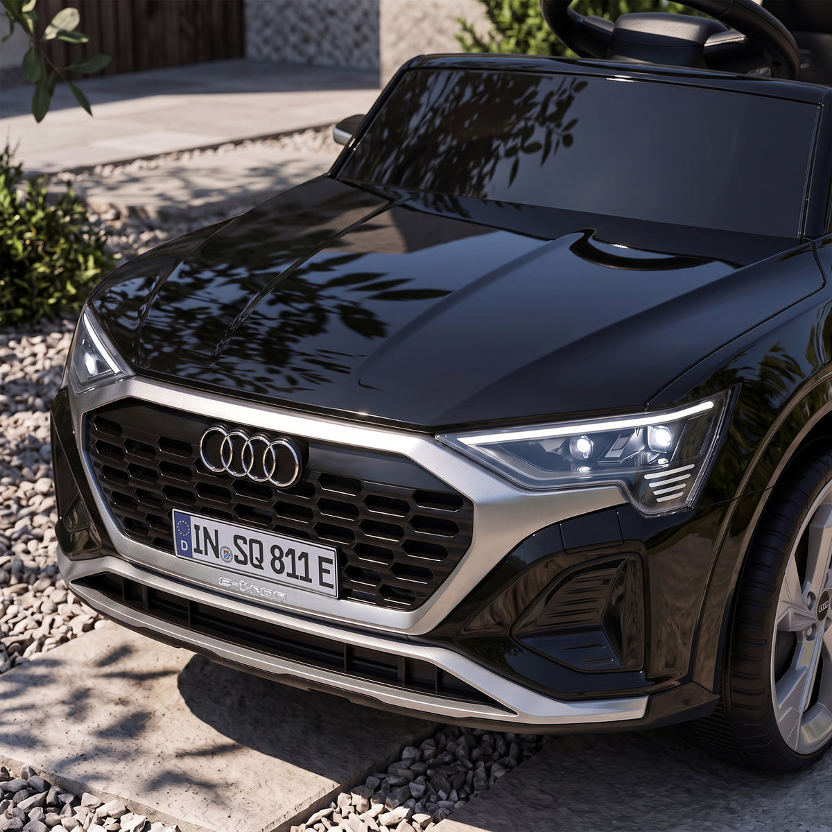 Audi Q8 etron Sportback Licensed Ride on Car with Remote Control, Four-Wheel Suspension, Soft Start for Ages 3-4