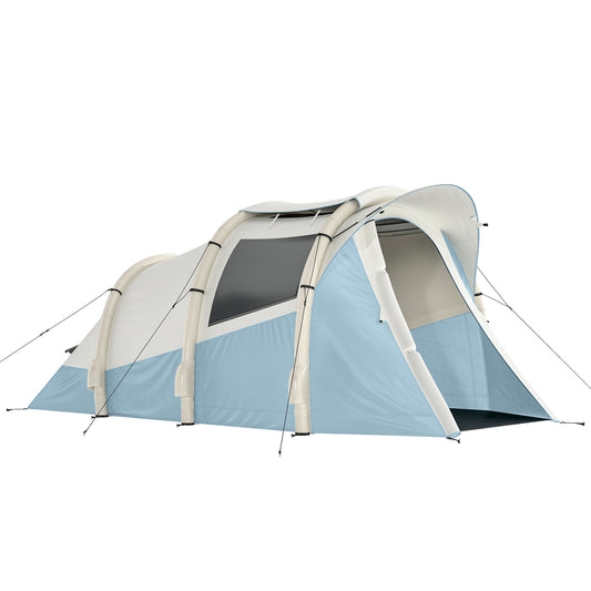 Inflatable Camping Tent w/ Air Pump, Easy Setup 2-3 Person Blow Up Tent